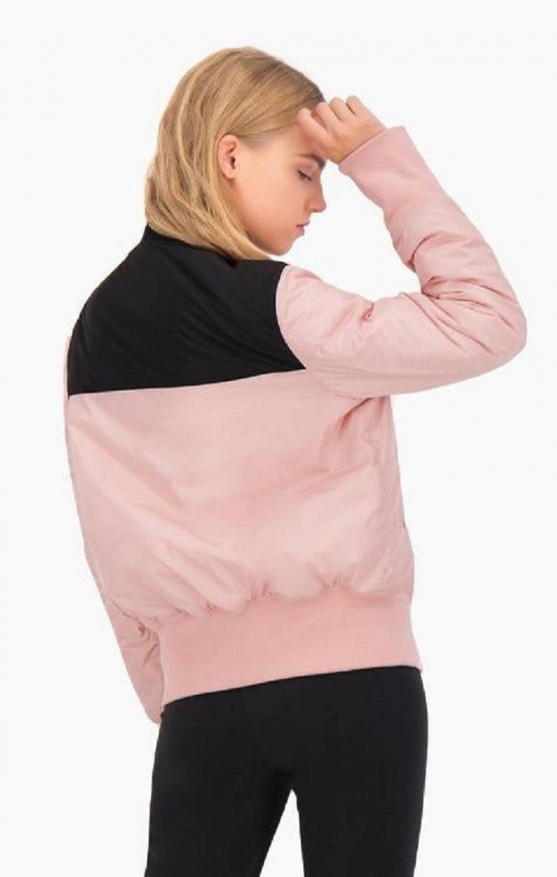 Champion Colour Block Bomber Jacket Jackor Dam Rosa | 9325-EPHAQ