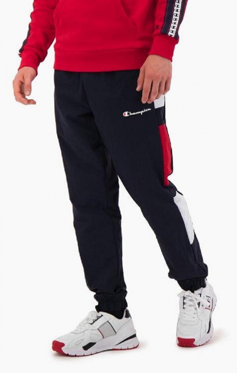 Champion Colour Block Tracksuit Pants Träningsoverall Herr Mörkturkos | 2874-NEKRH