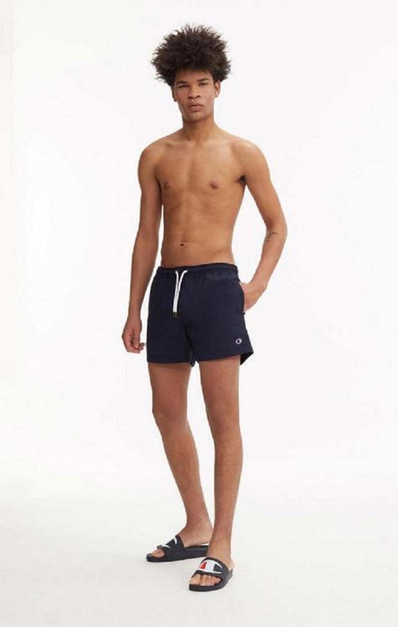 Champion Contrast Seam Detail Swim Shorts Badkläder Herr Mörkblå | 1853-YJBTK