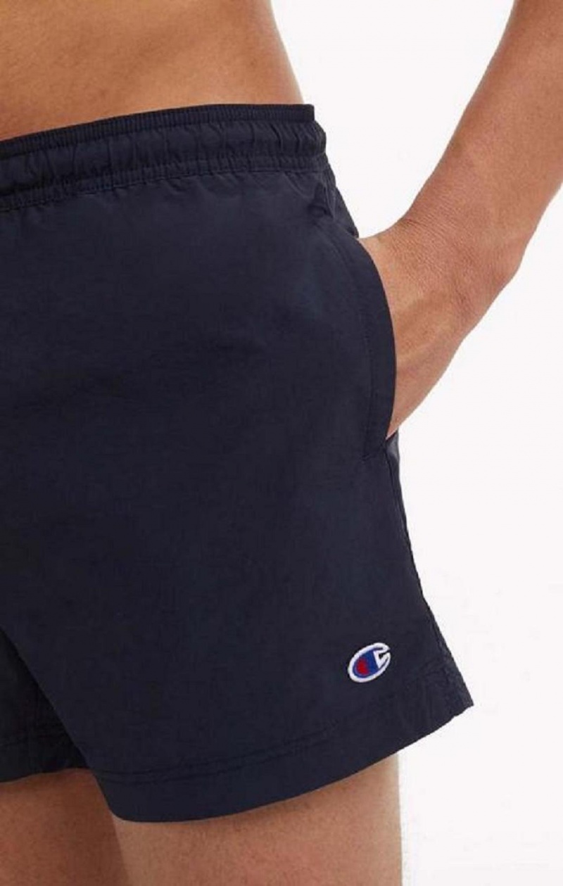 Champion Contrast Seam Detail Swim Shorts Badkläder Herr Mörkblå | 1853-YJBTK