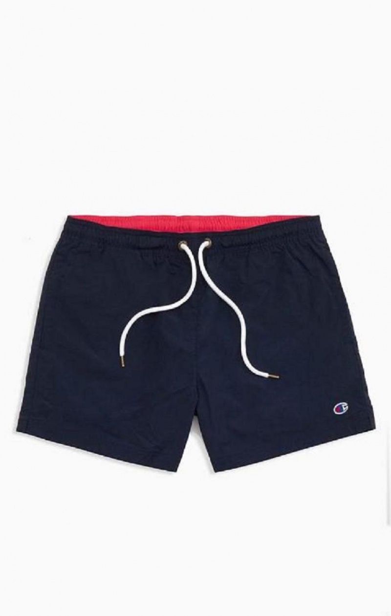 Champion Contrast Seam Detail Swim Shorts Badkläder Herr Mörkblå | 1853-YJBTK