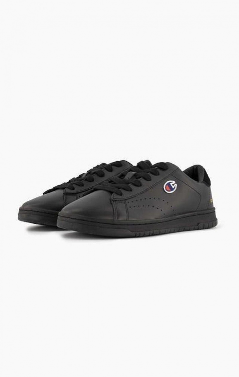 Champion Court Club Patch Logo Trainers Träningsskor Herr Svarta | 5648-XFRVA