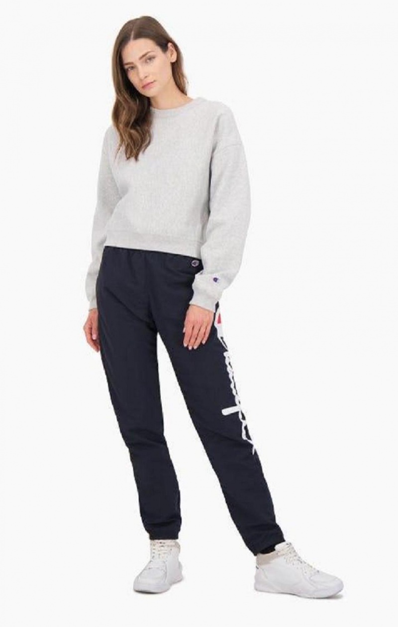 Champion Cropped Reverse Weave Sweatshirt Tröjor Dam Ljusgrå | 0143-ZQPTO