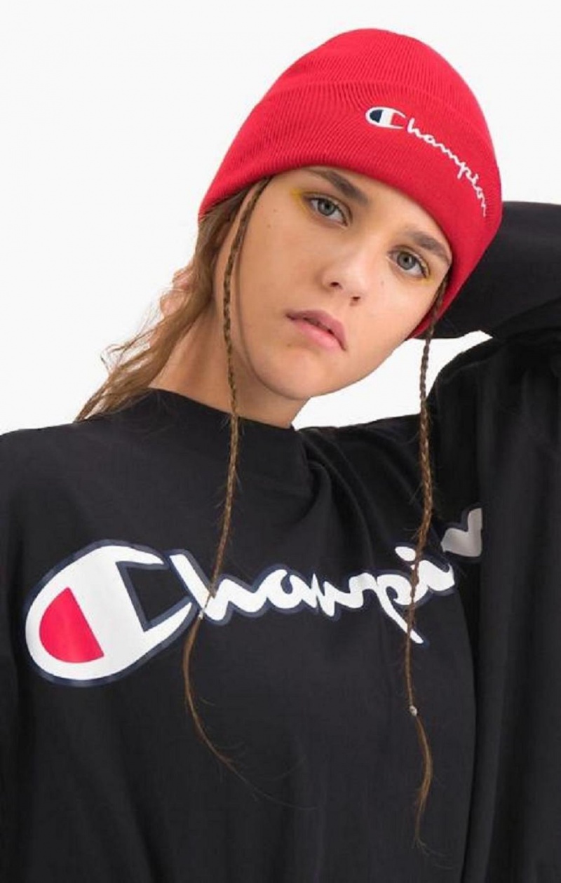 Champion Cropped Script Logo T-Shirt T-shirt Dam Svarta | 1837-WNYJR