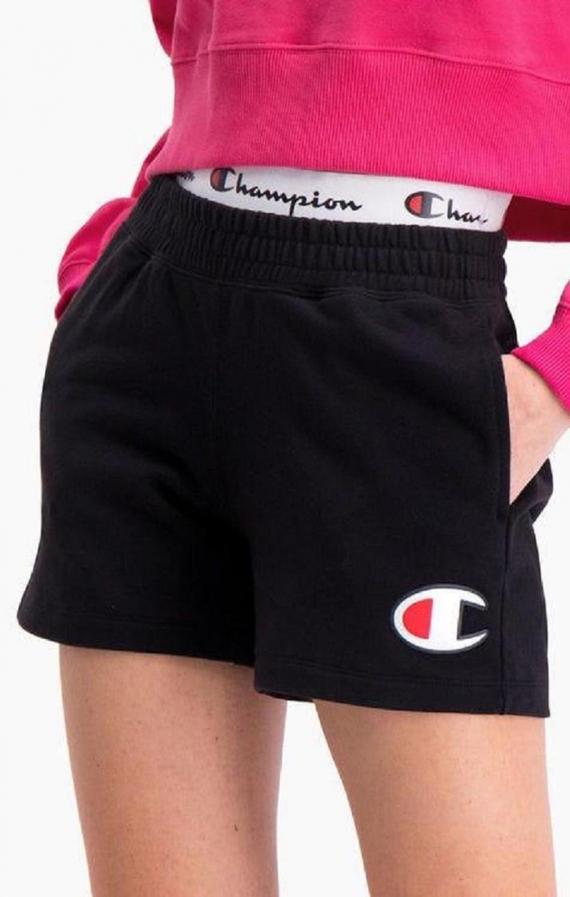 Champion Double Waistband Shorts Shorts Dam Svarta | 7365-ASXTB