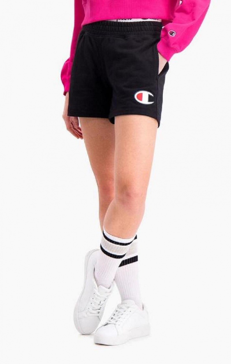 Champion Double Waistband Shorts Shorts Dam Svarta | 7365-ASXTB