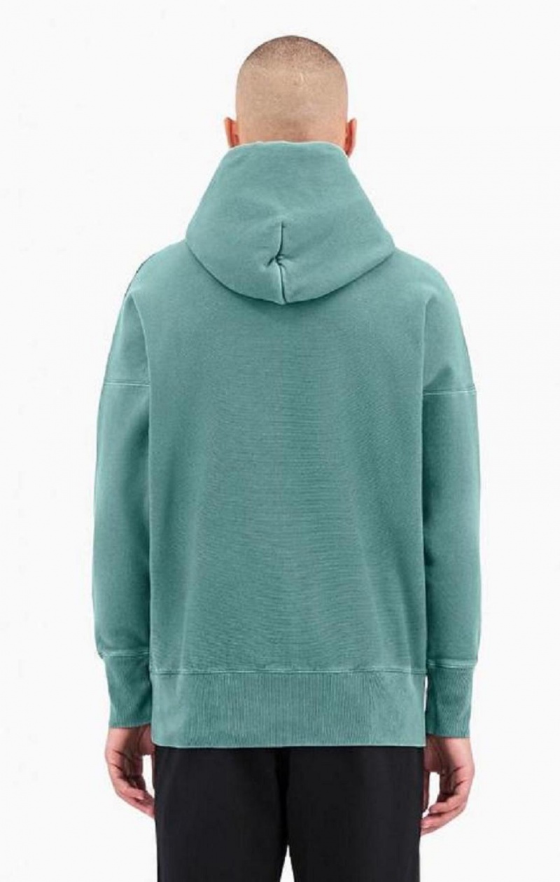 Champion Drop Shoulder Reverse Weave Hoodie Hoodie Herr Gröna | 9604-ECFUD