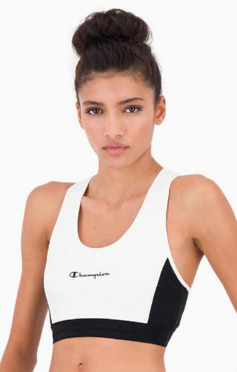 Champion Embossed Logo Tape Sports Bra Sport BH Dam Vita | 9602-JTNSK