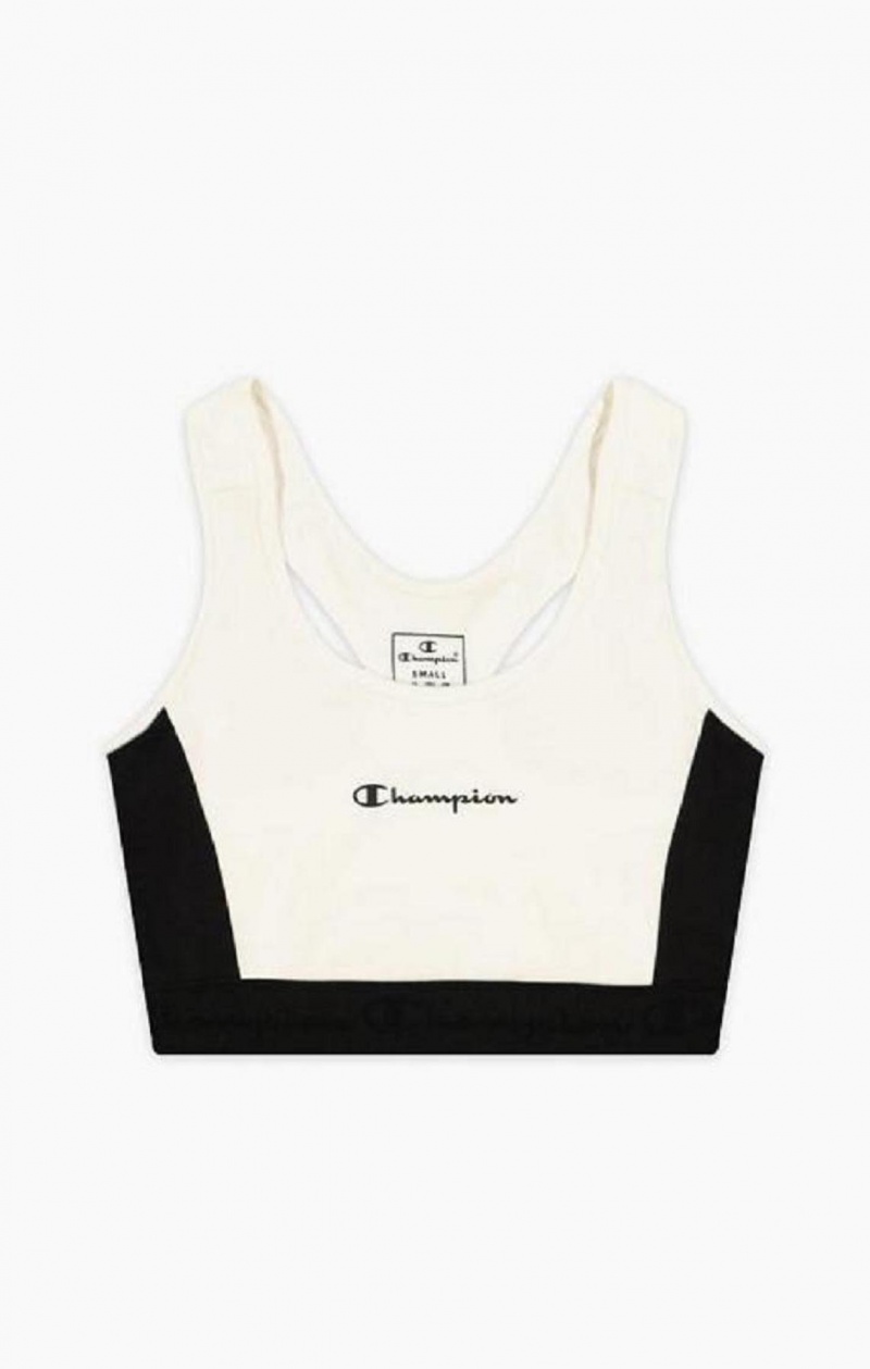 Champion Embossed Logo Tape Sports Bra Sport BH Dam Vita | 9602-JTNSK