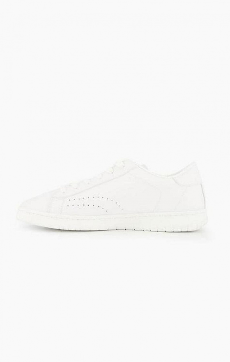 Champion Embroidered Logo Läder Trainers Träningsskor Dam Vita | 1085-USOZT