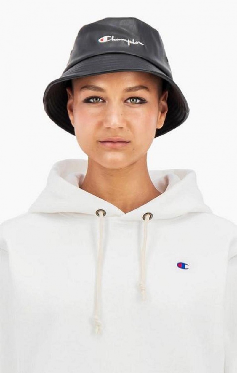 Champion Embroidered Script Logo Bucket Hat Hatt Herr Svarta | 4968-YOHVP