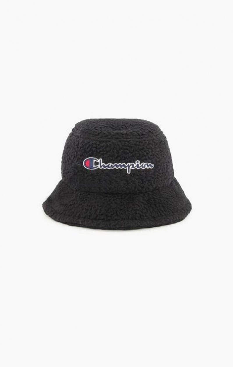 Champion Embroidered Script Logo Bucket Hat Hatt Dam Svarta | 9254-ZBUPV