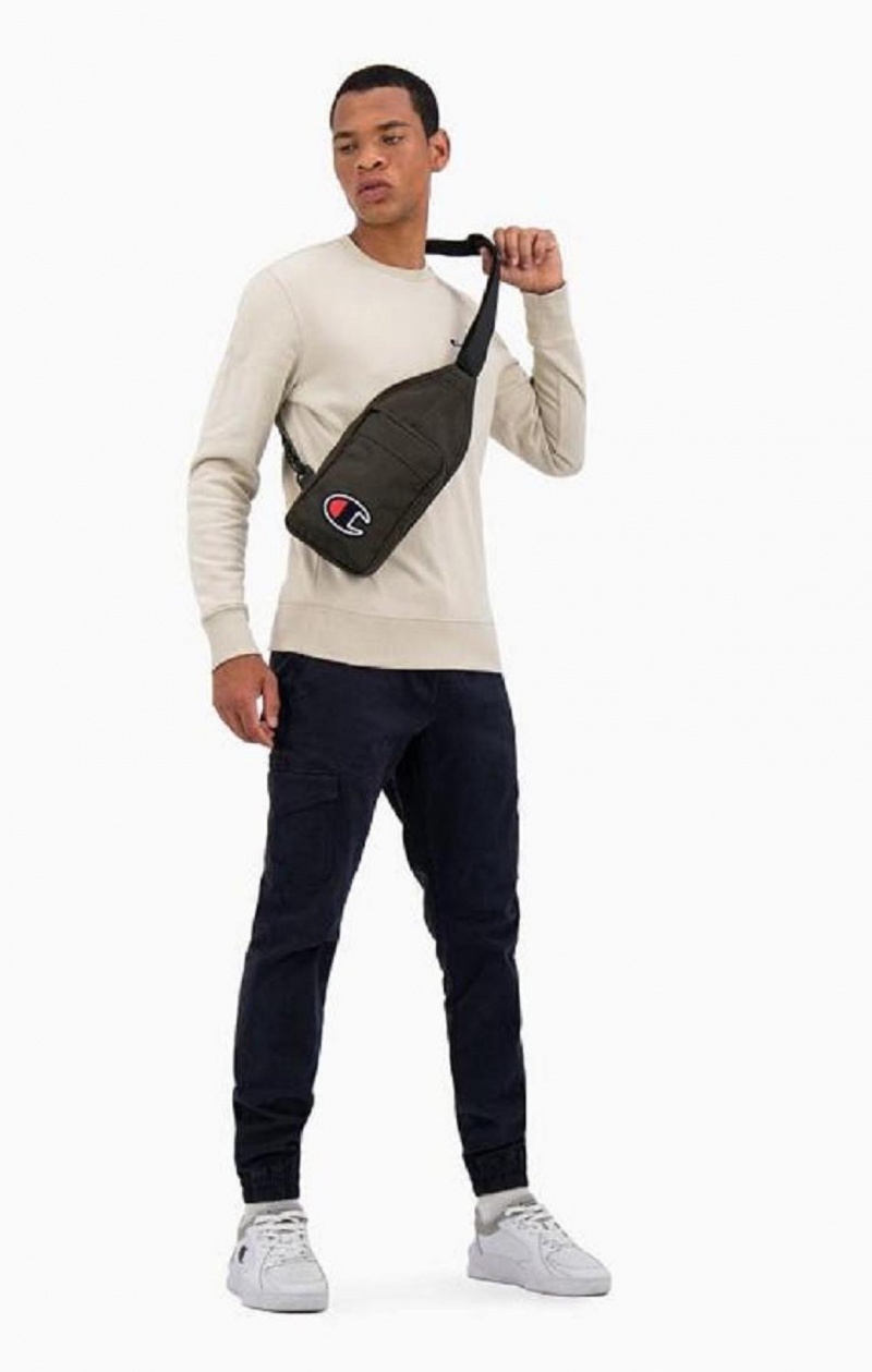 Champion Felt C Logo Shoulder Bag Väskor Dam Gröna | 5046-KINRQ