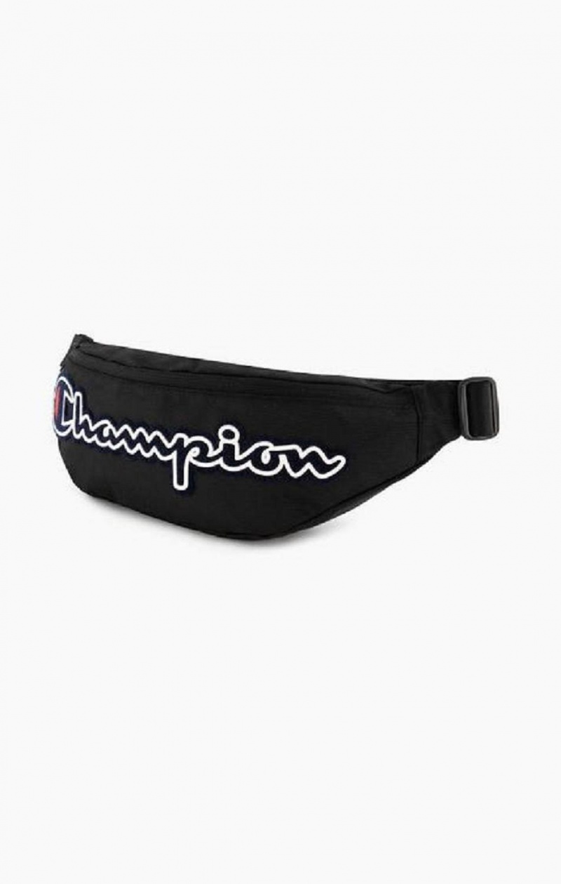 Champion Felt Script Logo Air Mesh Belt Bag Väskor Herr Svarta | 9358-XDMSA