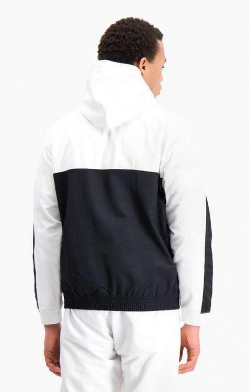 Champion Half Zip-Up Colour Block Hooded Track Jacket Hoodie Herr Svarta | 6519-QKPIF