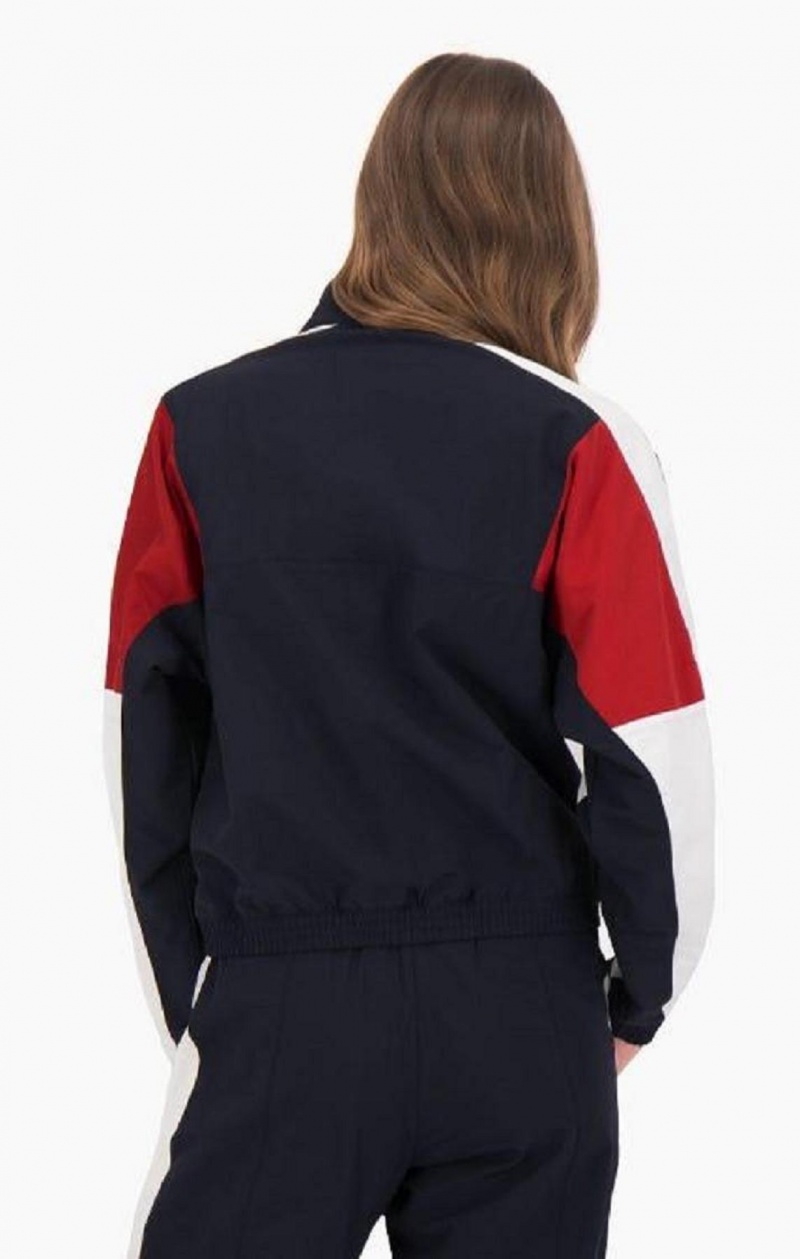 Champion Half Zip-Up Colour Block Track Jacket Jackor Dam Mörkblå | 6308-FRNGQ