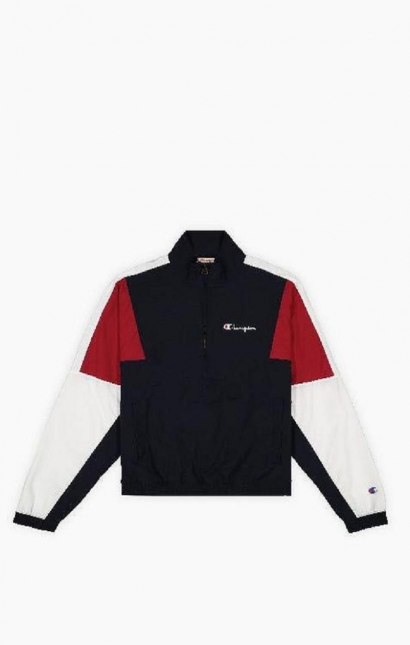 Champion Half Zip-Up Colour Block Track Jacket Jackor Dam Mörkblå | 6308-FRNGQ