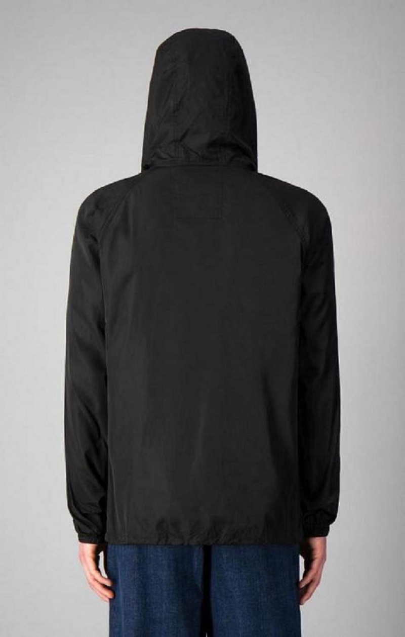 Champion Half Zip-Up Hooded Jacket Jackor Herr Svarta | 4751-ADRGF