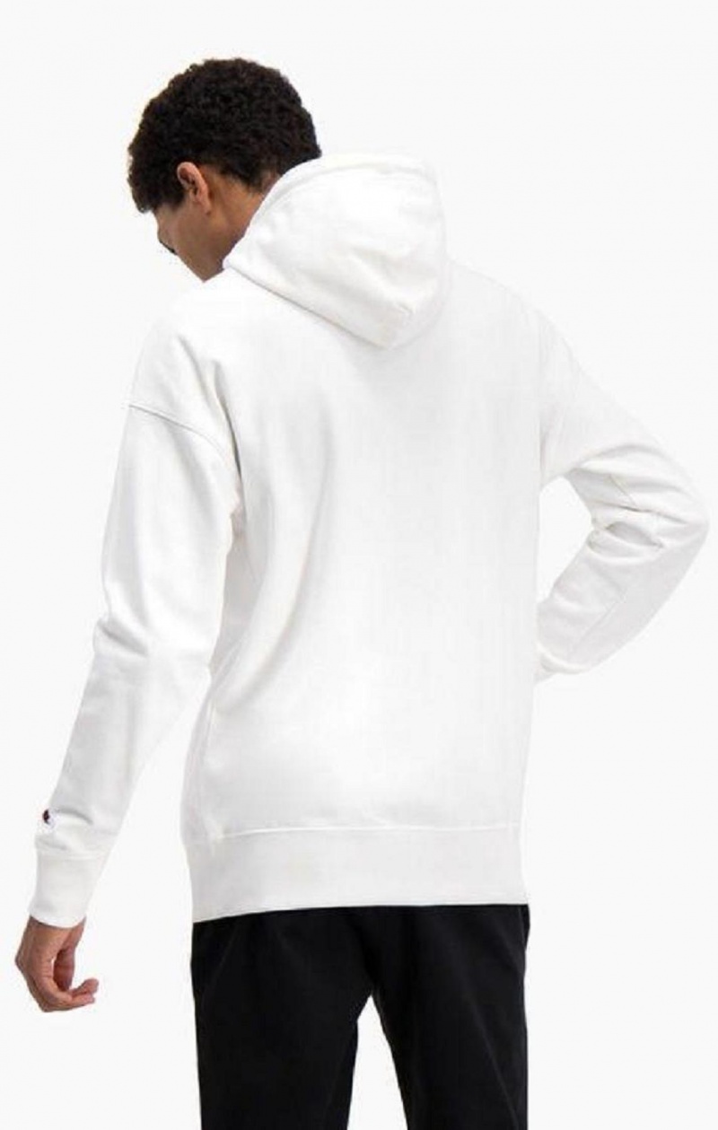 Champion Half Zip-Up Oversized Script Logo Hoodie Hoodie Herr Vita | 7658-AGIDQ