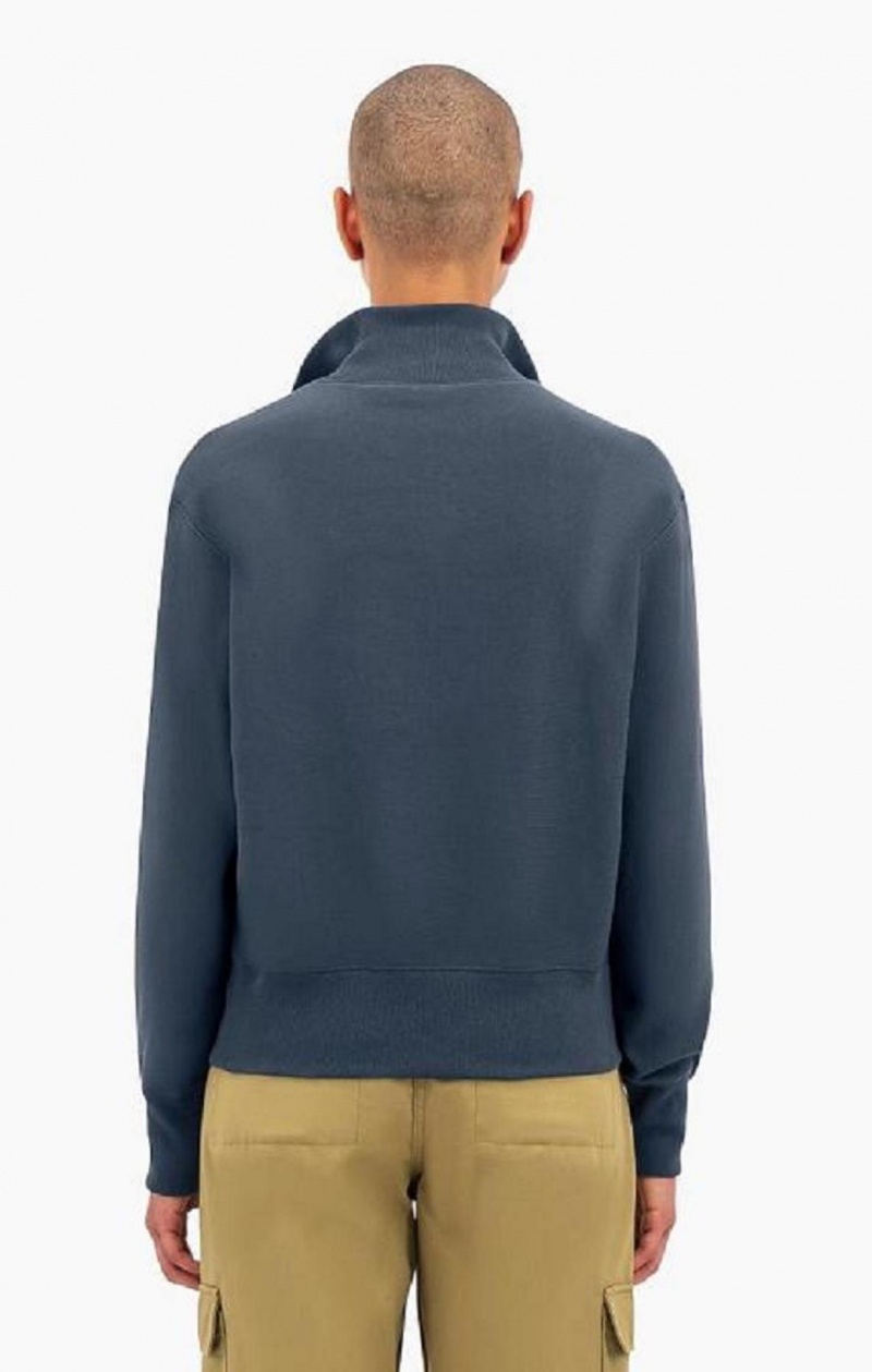 Champion Half Zip-Up Reverse Weave Cropped Sweatshirt Tröjor Dam Mörkturkos | 2973-DWJOG