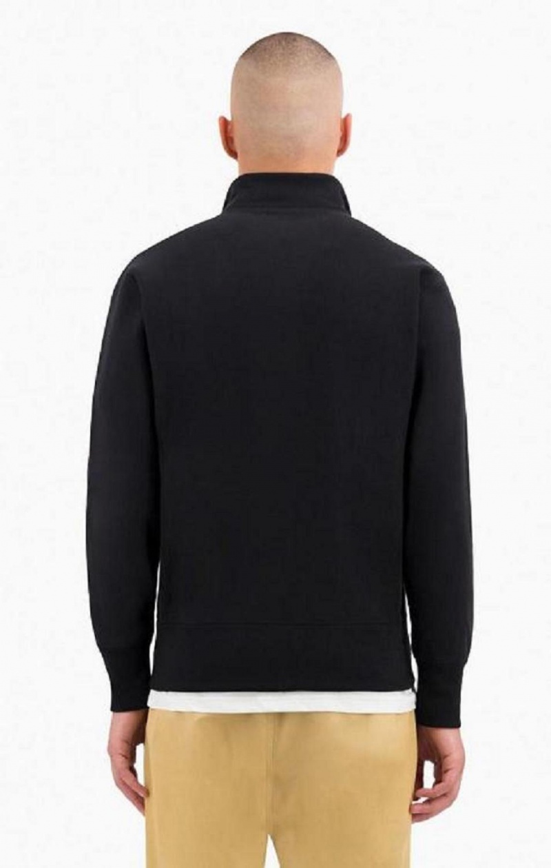 Champion Half Zip-Up Reverse Weave Sweatshirt Tröjor Herr Svarta | 8794-WKRLC