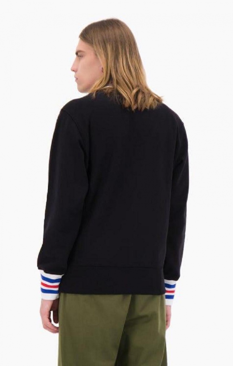 Champion Half Zip-Up Script Logo Sweatshirt Tröjor Herr Svarta | 1549-XBZAS