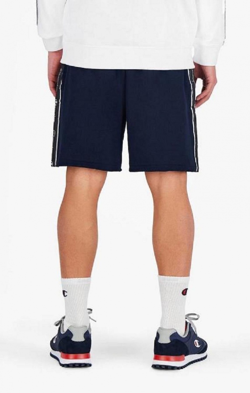 Champion Jacquard Logo Tape Front Seam Shorts Shorts Herr Mörkblå | 1706-QICJL