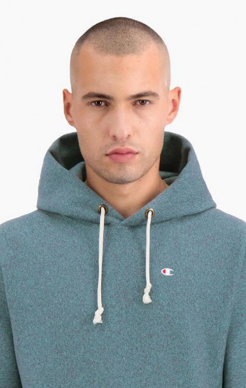 Champion Jaspé C Logo Reverse Weave Hoodie Hoodie Herr Turkos | 9324-AOIDK