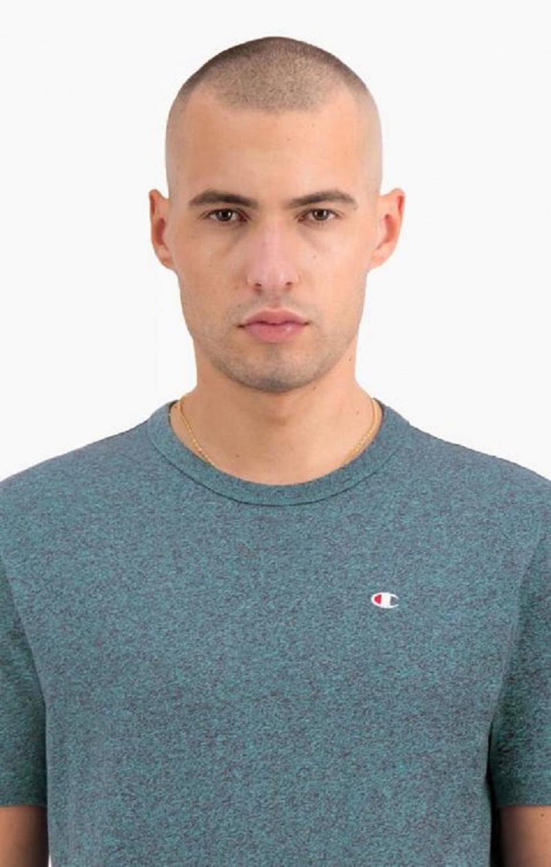 Champion Jaspé Crew Neck T-Shirt T-shirt Herr Turkos | 2546-BCPDE