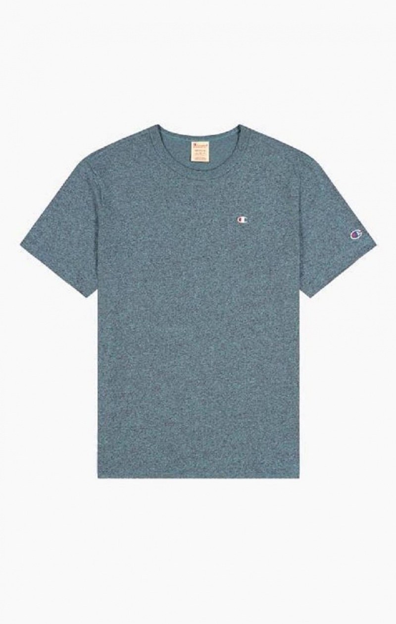 Champion Jaspé Crew Neck T-Shirt T-shirt Herr Turkos | 2546-BCPDE