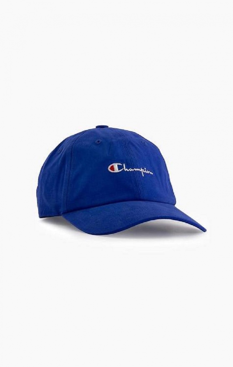 Champion Klassiska Script Logo Baseball Cap Hatt Herr Blå | 4678-ONRTU