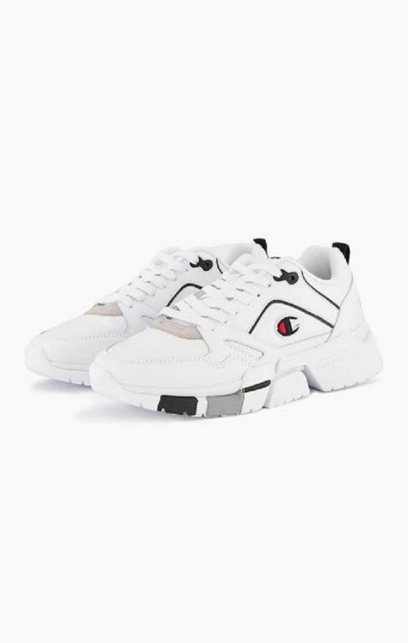 Champion Lander Läder Trainers Träningsskor Dam Vita | 6920-IWHUZ