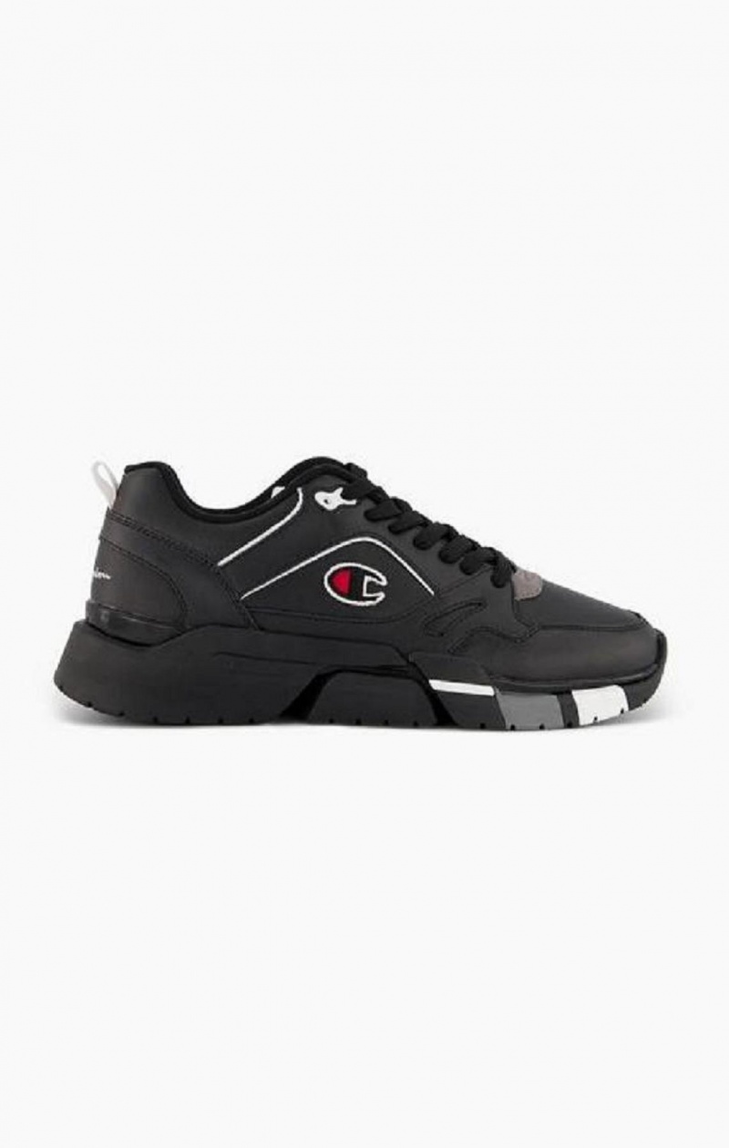 Champion Lander Läder Trainers Träningsskor Herr Svarta | 6374-AIKNF