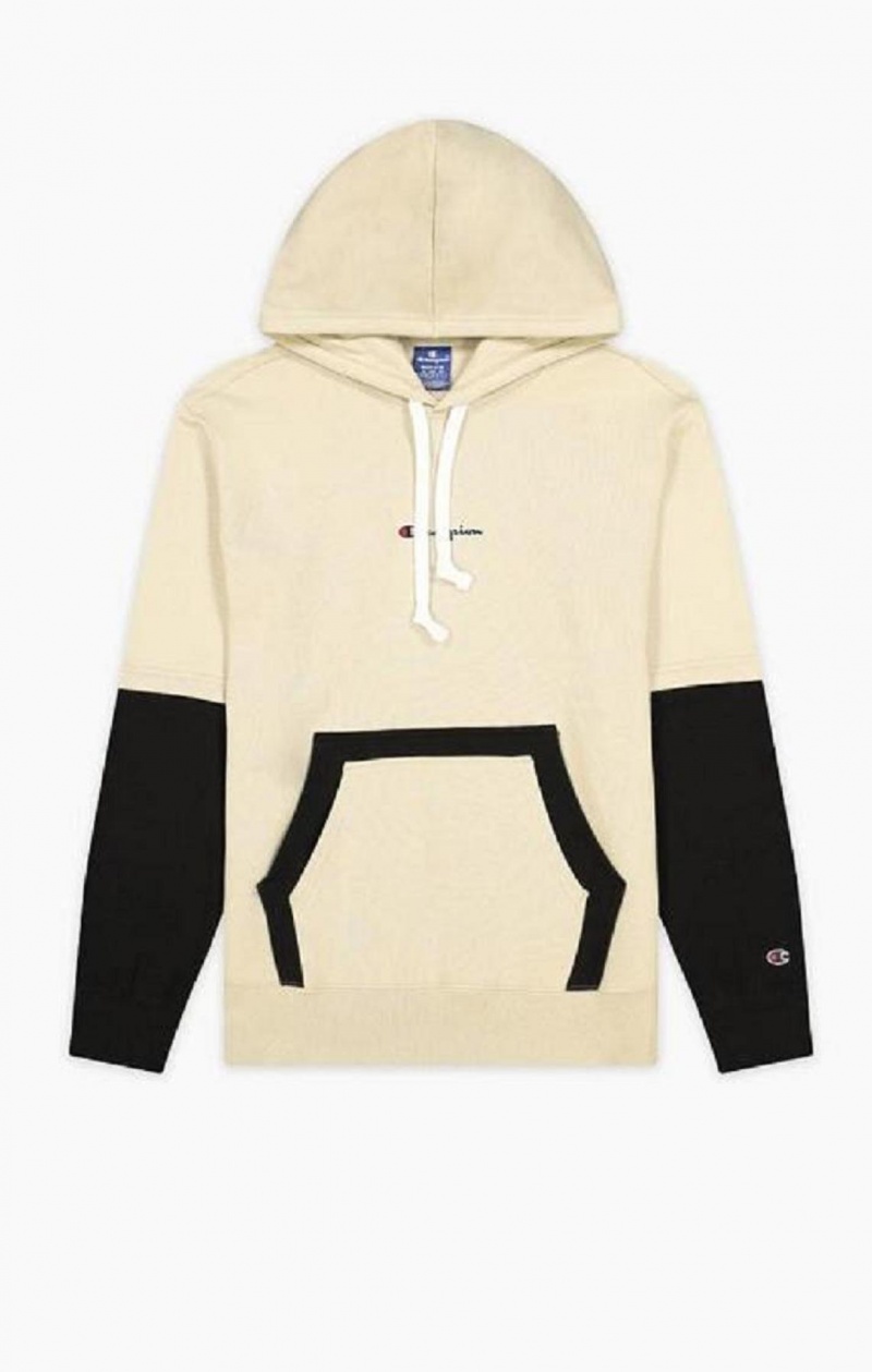 Champion Layered Small Script Logo Fleece Hoodie Hoodie Herr Bruna | 5237-RGHSV