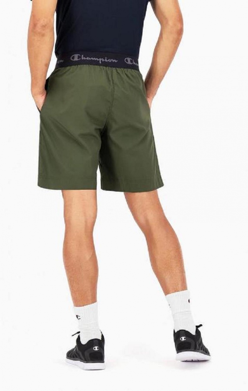 Champion Logo Tape Microfibre Performance Shorts Shorts Herr Gröna | 1328-GHIEO