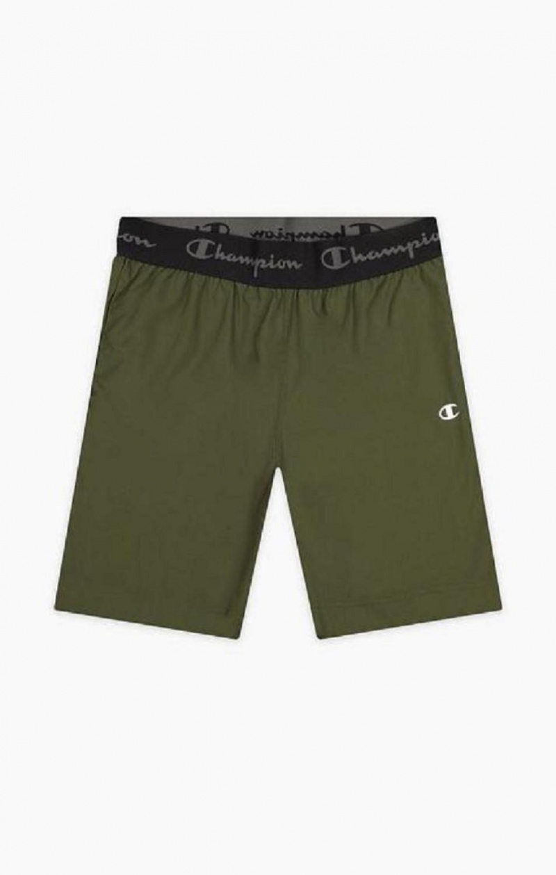 Champion Logo Tape Microfibre Performance Shorts Shorts Herr Gröna | 1328-GHIEO