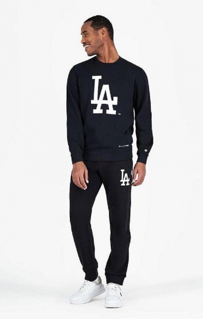 Champion Los Angeles MLB Sweatshirt Tröjor Herr Svarta | 6394-BFUCH