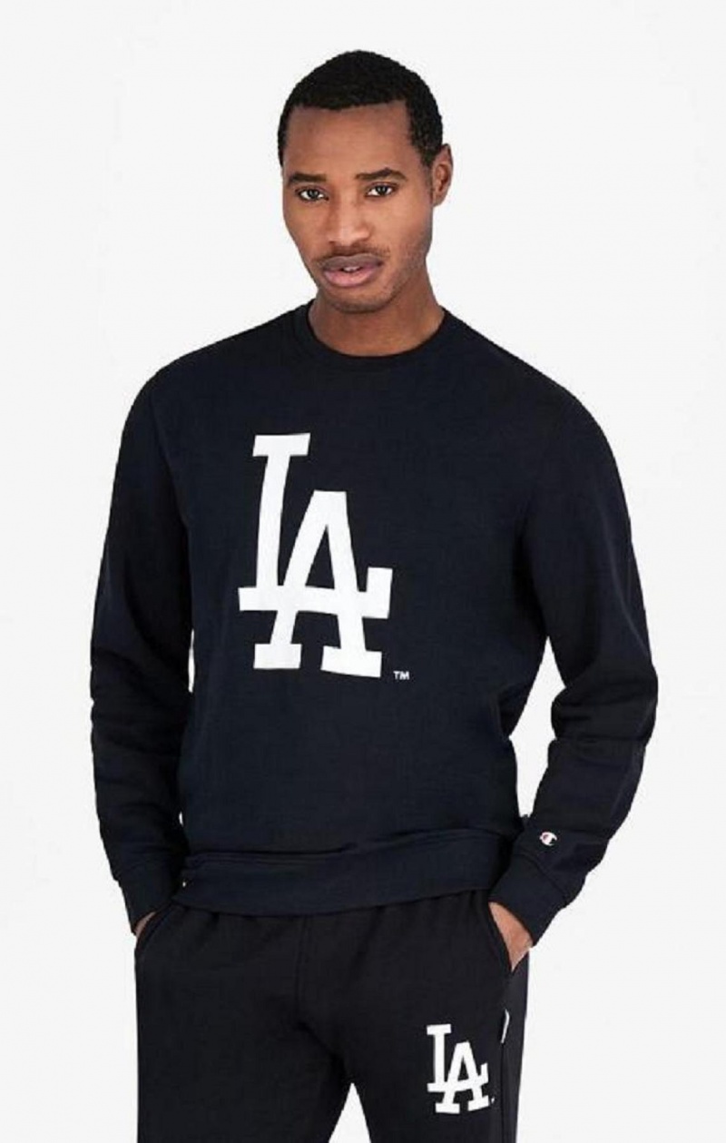 Champion Los Angeles MLB Sweatshirt Tröjor Herr Svarta | 6394-BFUCH