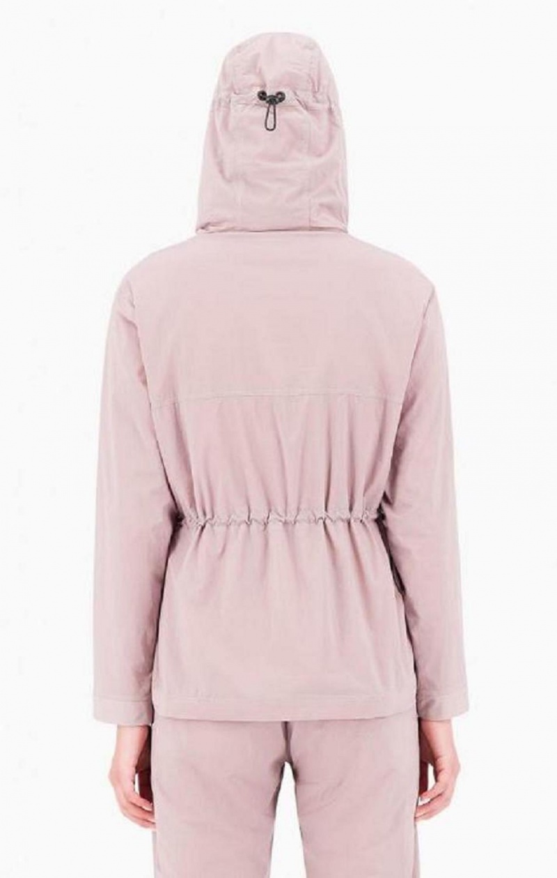 Champion Lätta Half Zip-Up Hooded Jacket Jackor Dam Rosa | 6395-FUGRL