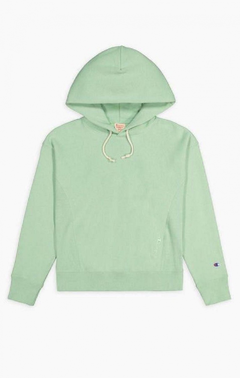 Champion Lätta Reverse Weave Oversized Hoodie Hoodie Dam Ljusgröna | 7543-SVIKZ