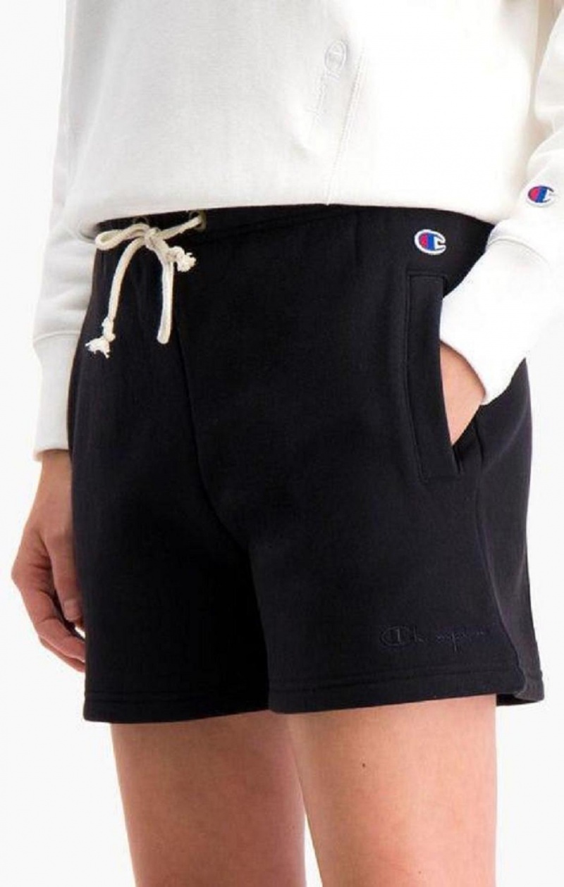 Champion Lätta Reverse Weave Shorts Shorts Dam Svarta | 1374-WSBNR