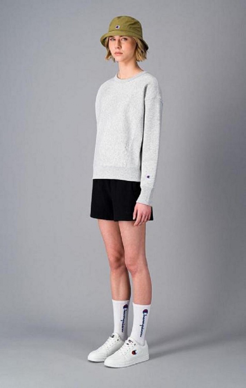 Champion Lätta Reverse Weave Sweatshirt Tröjor Dam Ljusgrå | 5279-KMWBV