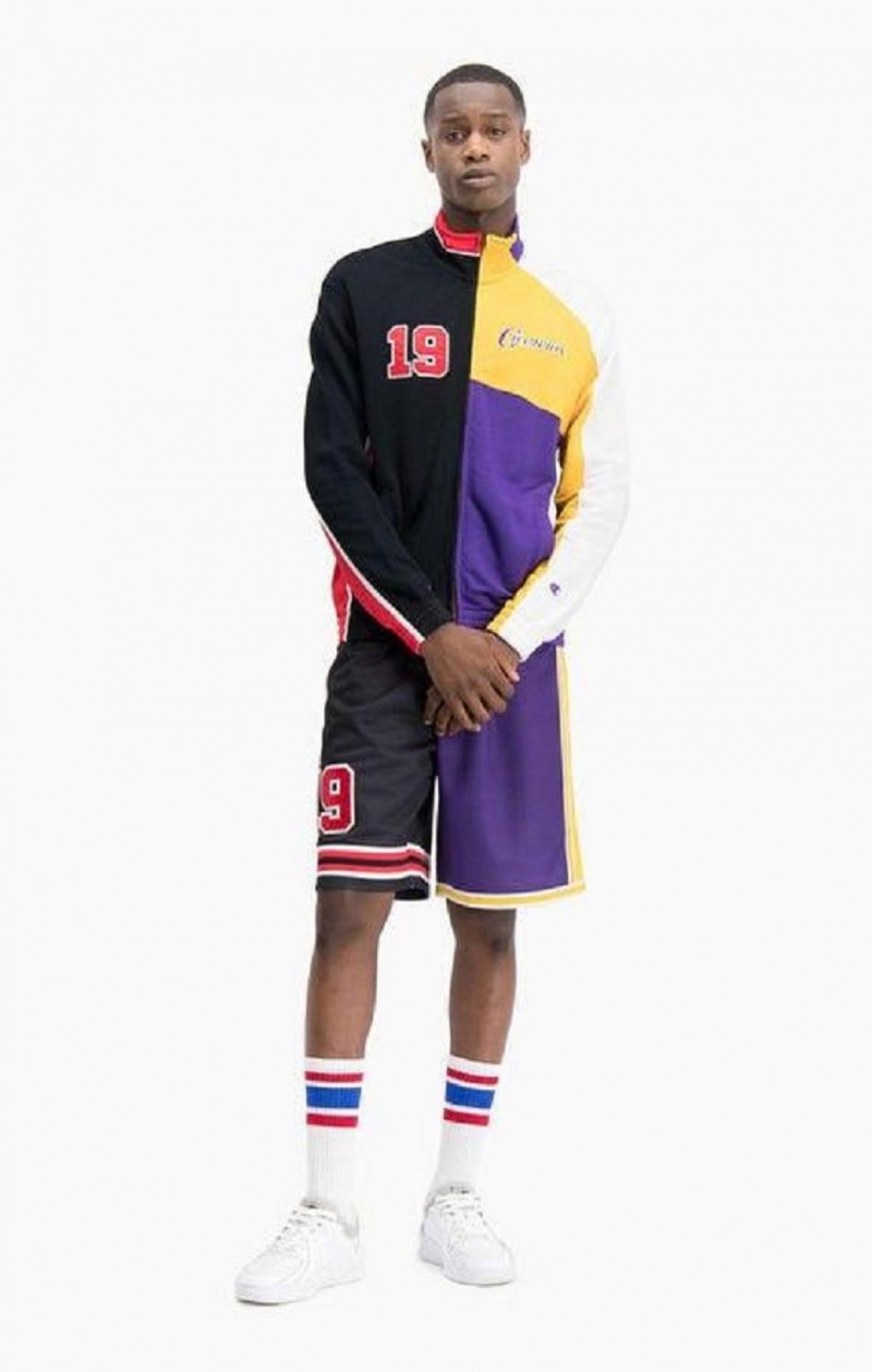 Champion NBMIX Patchwork 'Champion 19' Basketball Jacket Jackor Herr Svarta | 8597-TPWIL