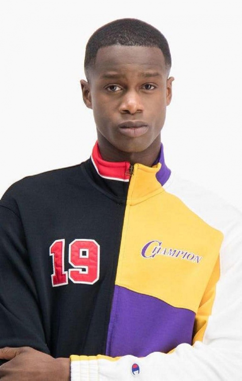 Champion NBMIX Patchwork 'Champion 19' Basketball Jacket Jackor Herr Svarta | 8597-TPWIL