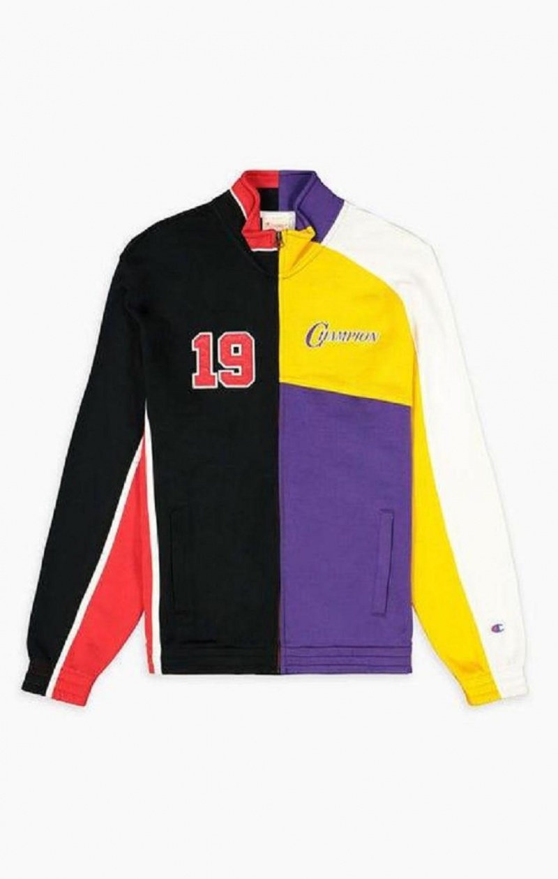 Champion NBMIX Patchwork 'Champion 19' Basketball Jacket Jackor Herr Svarta | 8597-TPWIL