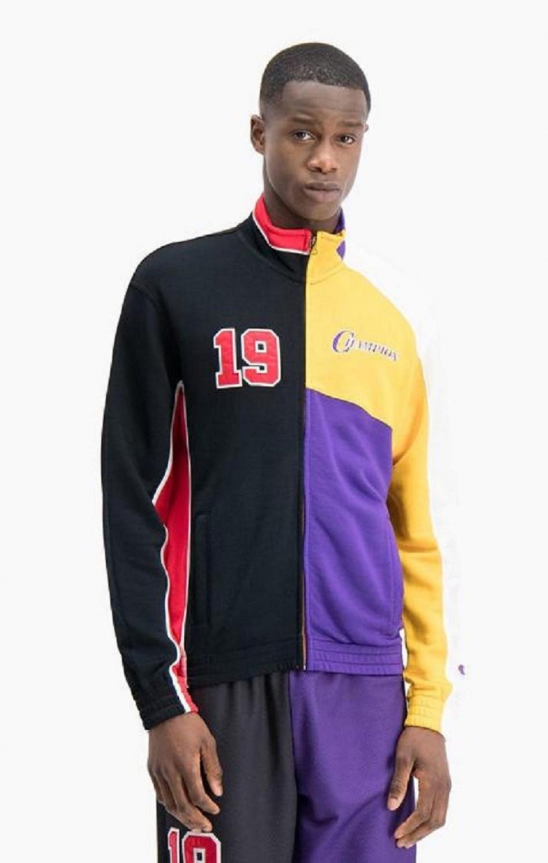 Champion NBMIX Patchwork \'Champion 19\' Basketball Jacket Jackor Herr Svarta | 8597-TPWIL