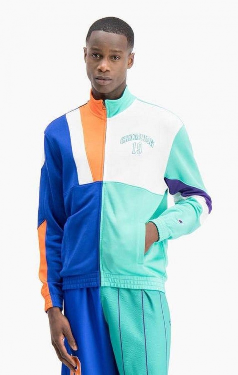 Champion NBMIX Patchwork 'Champion 19' Basketball Jacket Jackor Herr Blå | 7412-JUGXQ