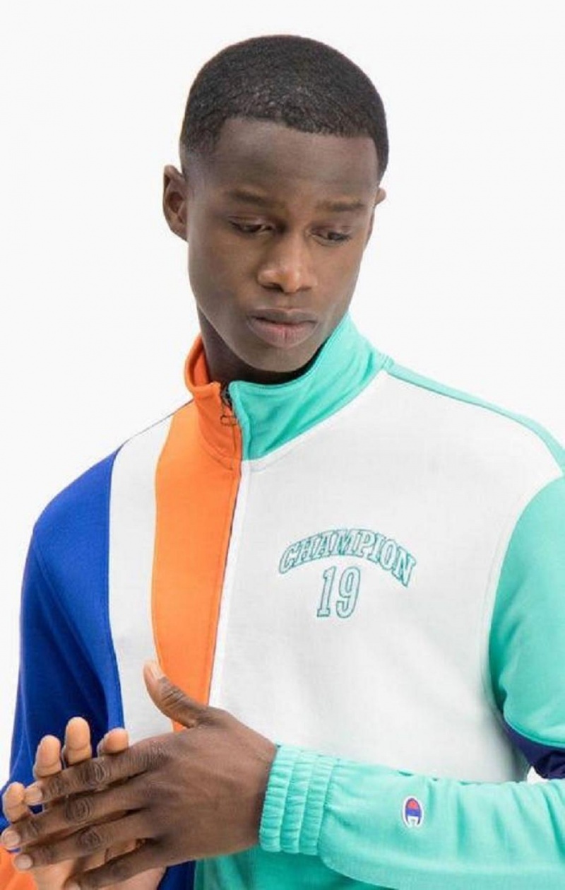 Champion NBMIX Patchwork 'Champion 19' Basketball Jacket Jackor Herr Blå | 7412-JUGXQ