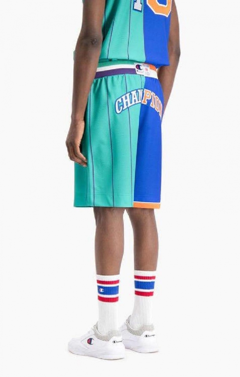 Champion NBMIX Patchwork 'Champion 19' Basketball Shorts Shorts Herr Blå | 8210-LWABK