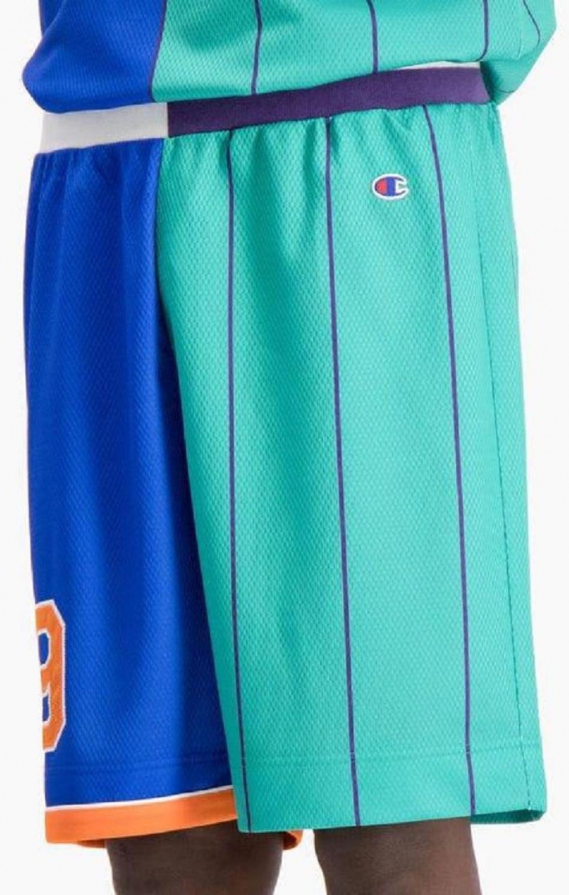 Champion NBMIX Patchwork 'Champion 19' Basketball Shorts Shorts Herr Blå | 8210-LWABK